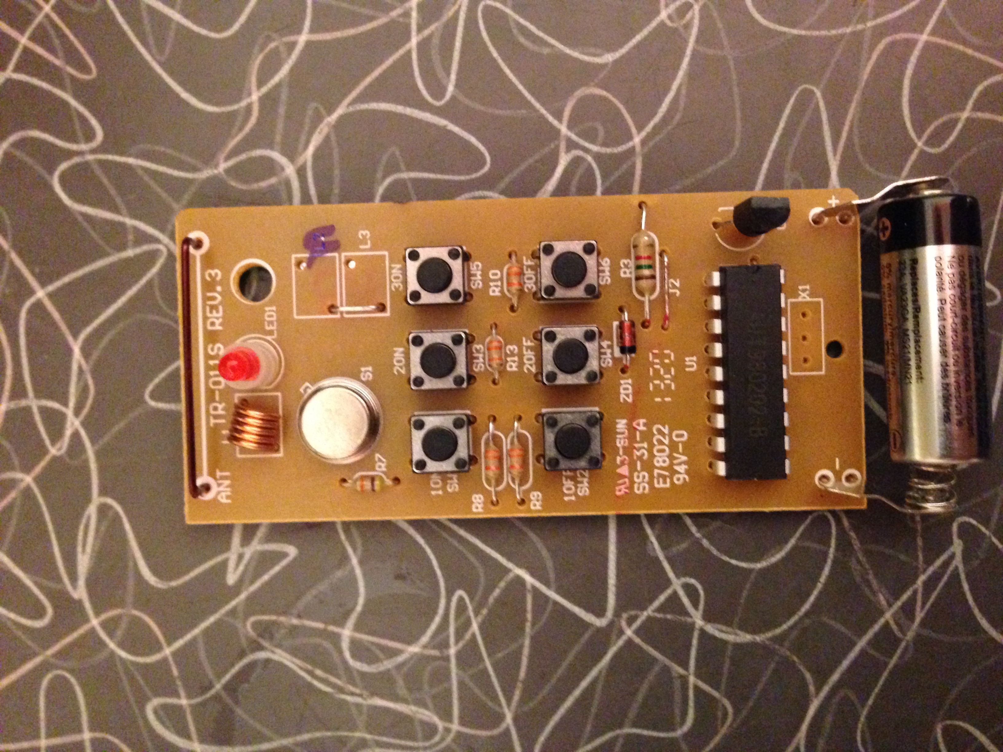 Board taken out of remote controller 2