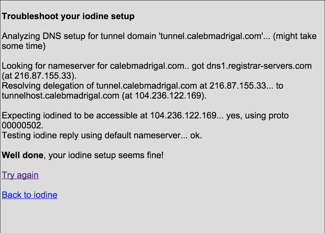 Iodine test page