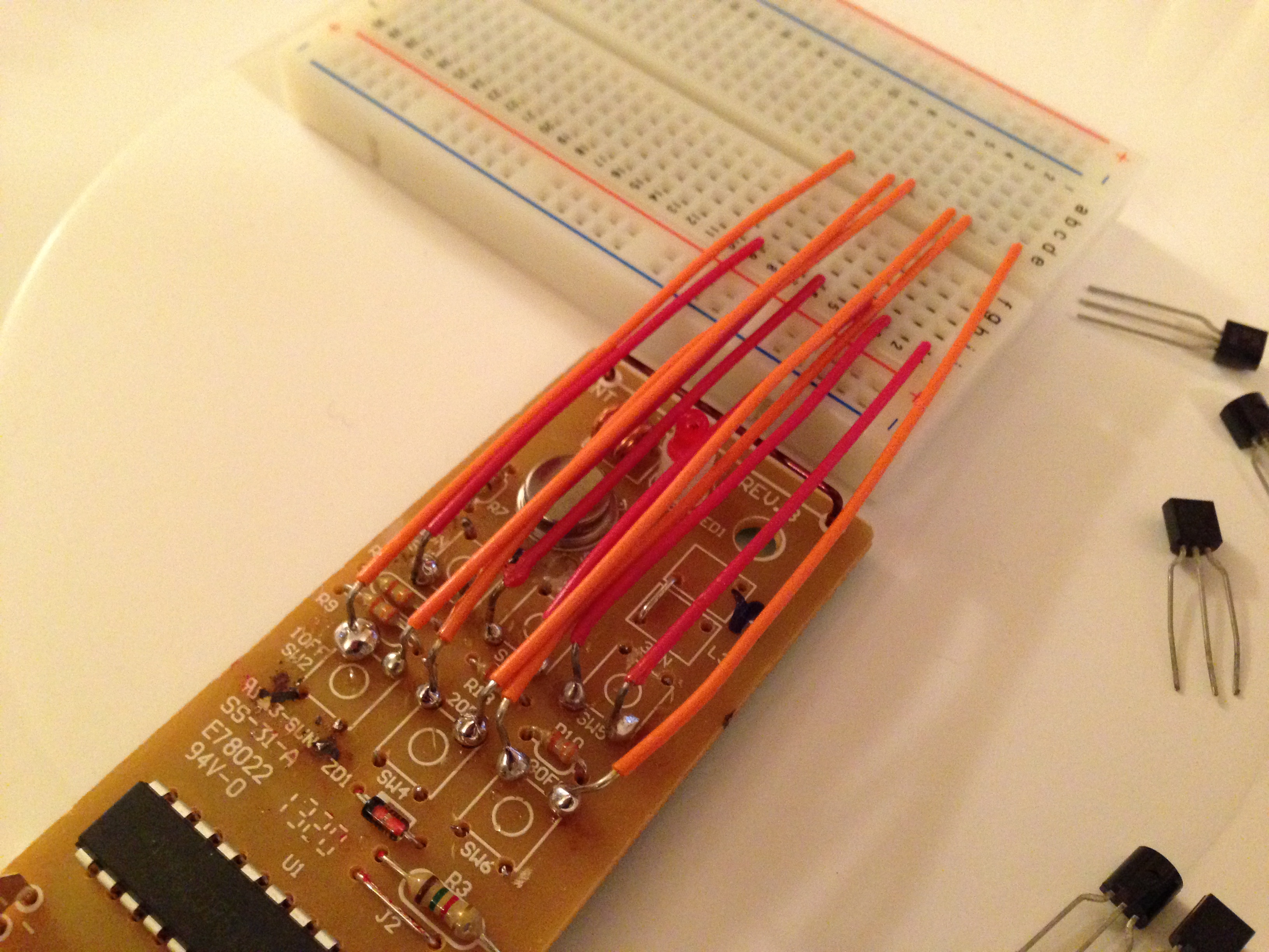 Soldered remote controller board