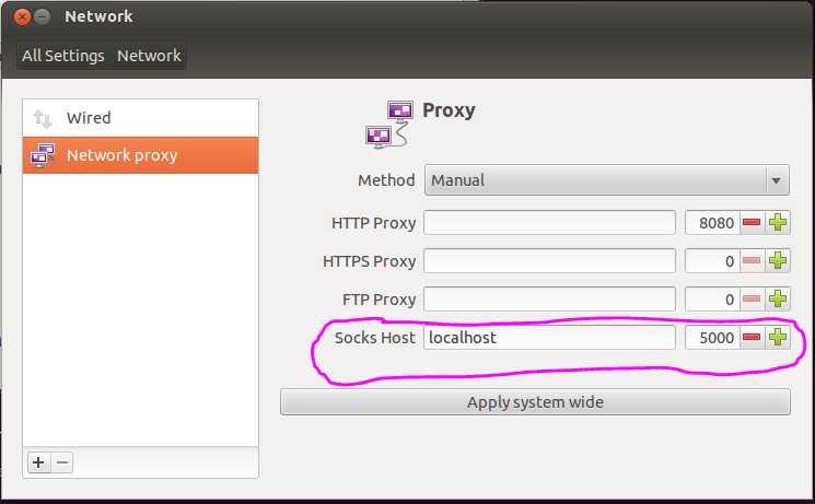 ssh proxy ubuntu