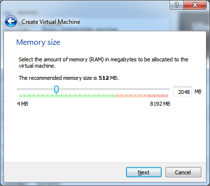 Virtualbox Ram